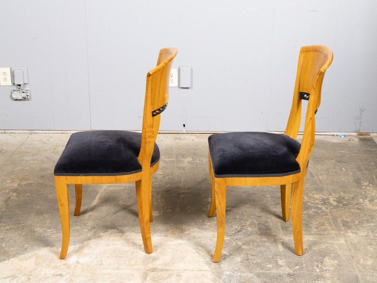Set of 10 Walnut Biedermeier Style Dining Chairs, circa 1920 - Image 3
