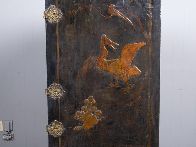 English 18th Century Chinoiserie Japanned Cabinet on 19th Century Stand - Image 3