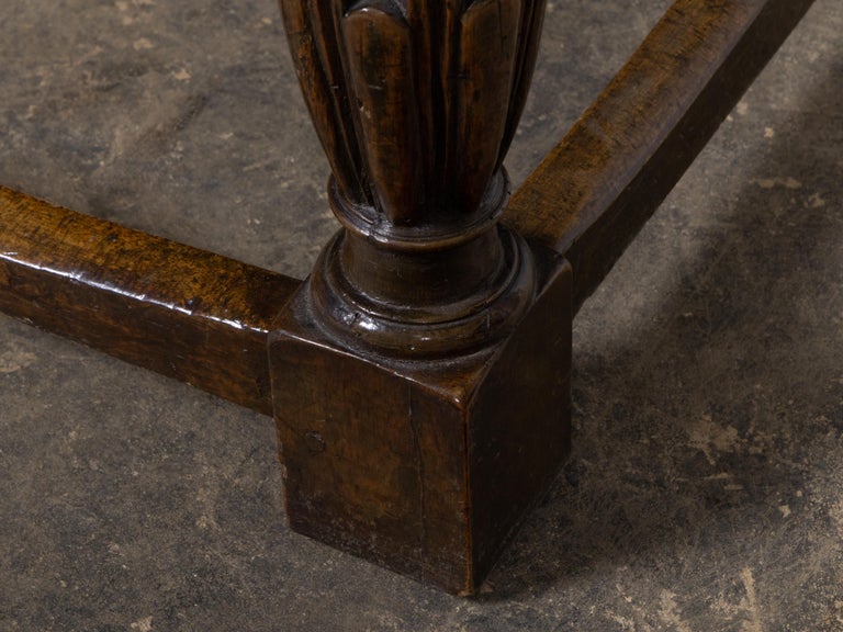 Italian 18th Century Walnut Center Table with Carved Frieze - Image 10