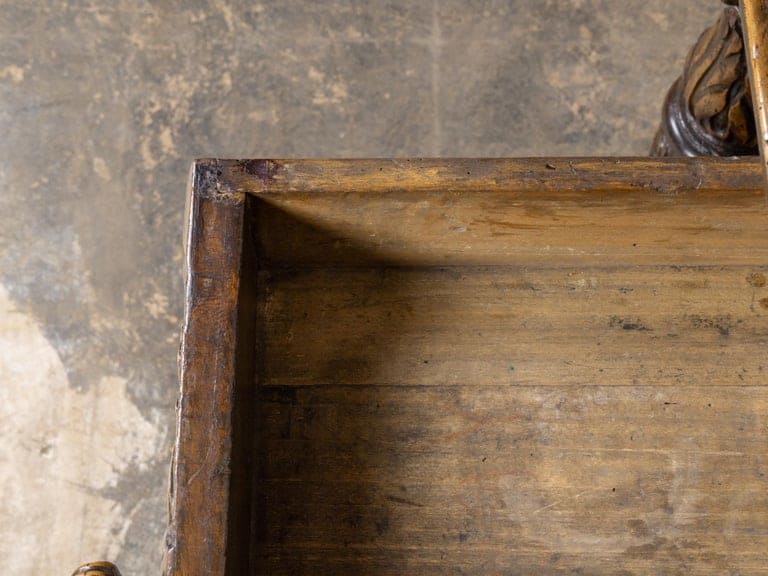Italian 18th Century Walnut Center Table with Carved Frieze - Image 8