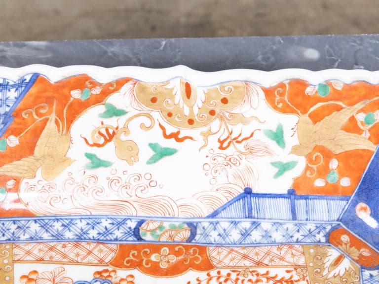 19th Century Japanese Imari Porcelain Scalloped Square Platter, Meiji Period - Image 11