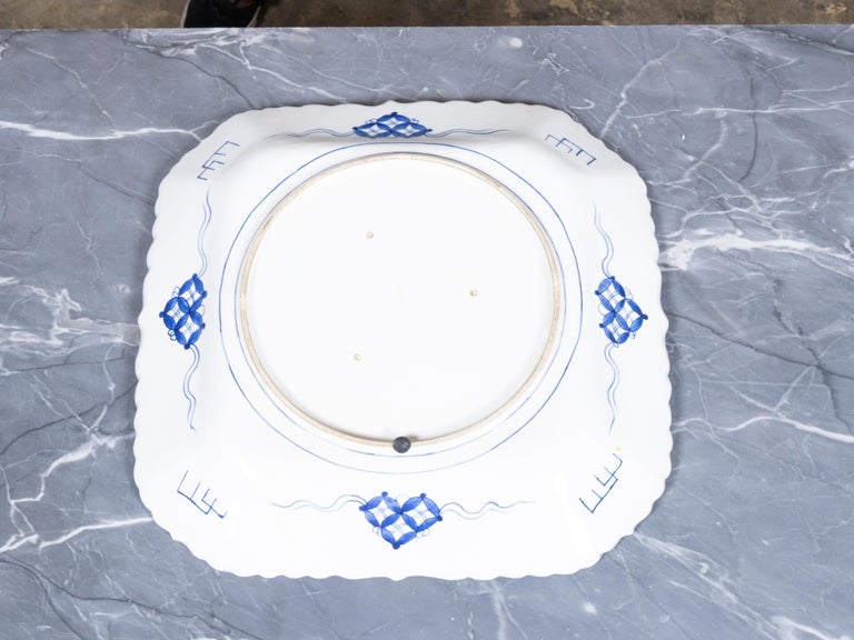 19th Century Japanese Imari Porcelain Scalloped Square Platter, Meiji Period - Image 2
