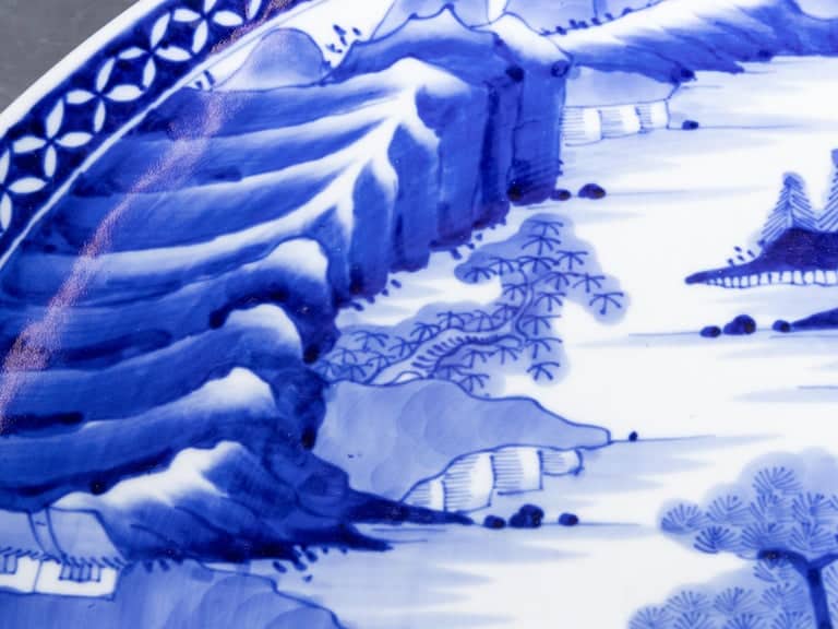 19th Century Chinese Qing Dynasty Blue and White Porcelain Charger - Image 10