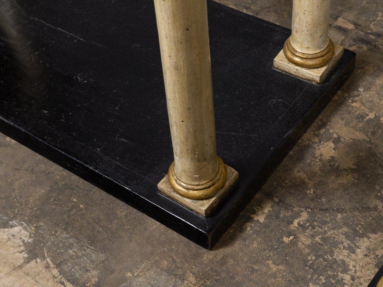Pair of 18th Century Italian Painted Consoles with Marble Tops - Image 9