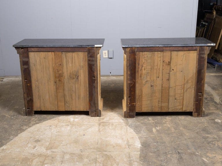 Pair of English 19th Century Pine Cabinets with Black Granite Tops - Image 3