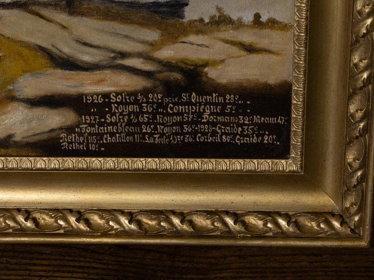 Belgian Oil Painting of Racing Pigeons with Competition Records, Signed Fraiture - Image 10