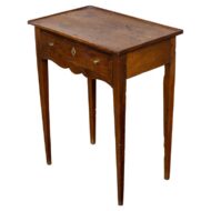 19th Century English Walnut Side Table with Drawer and Raised Gallery Top