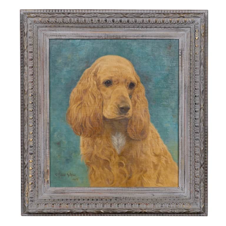Charles Frederick Sitzler 1954 Portrait of “Penny” English Cocker Spaniel