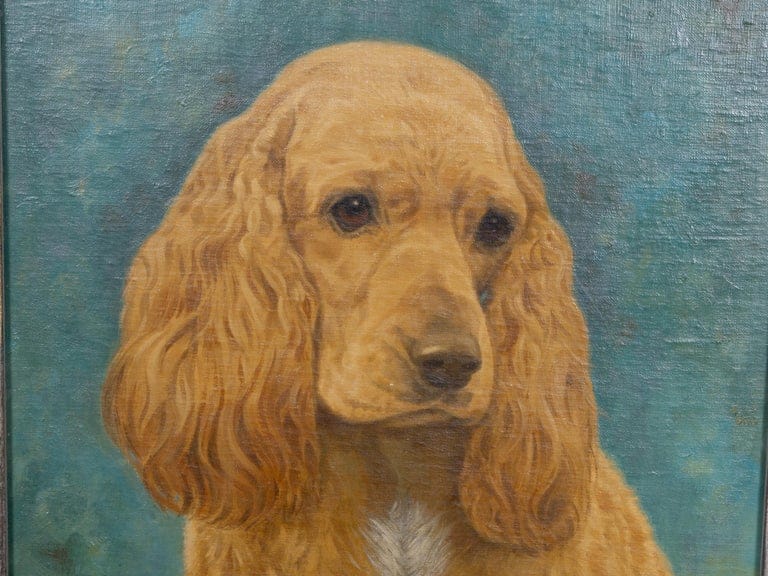 Charles Frederick Sitzler 1954 Portrait of “Penny” English Cocker Spaniel - Image 7