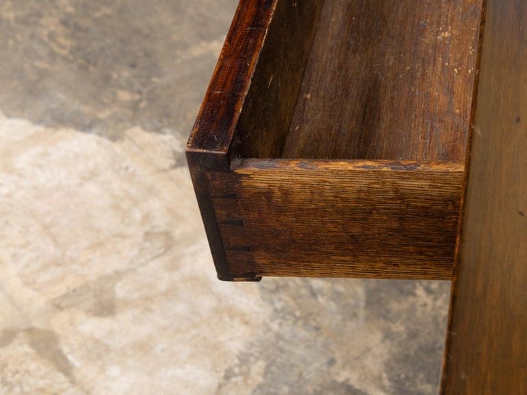 English 19th Century Mahogany Console Table with Carved Swag Drawer - Image 2
