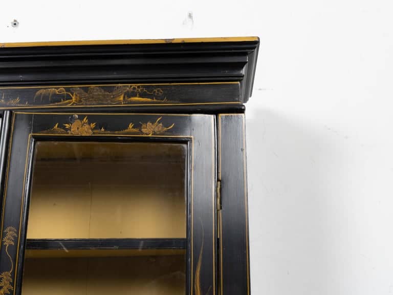 English 19th Century Japanned Chinoiserie Bookcase Cabinet - Image 17