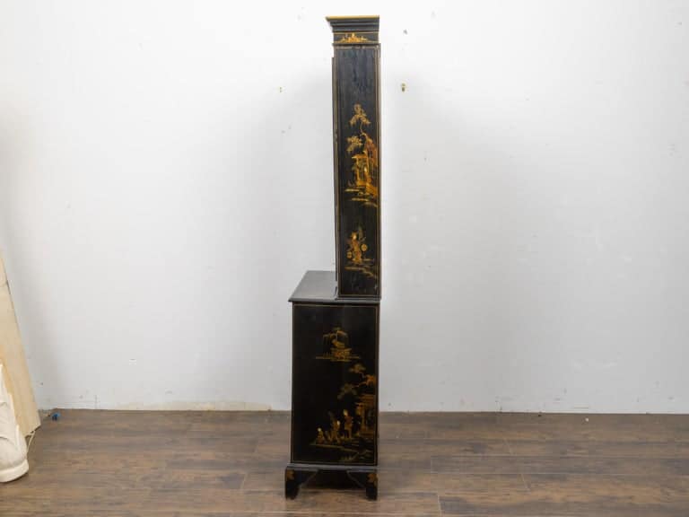 English 19th Century Japanned Chinoiserie Bookcase Cabinet - Image 6