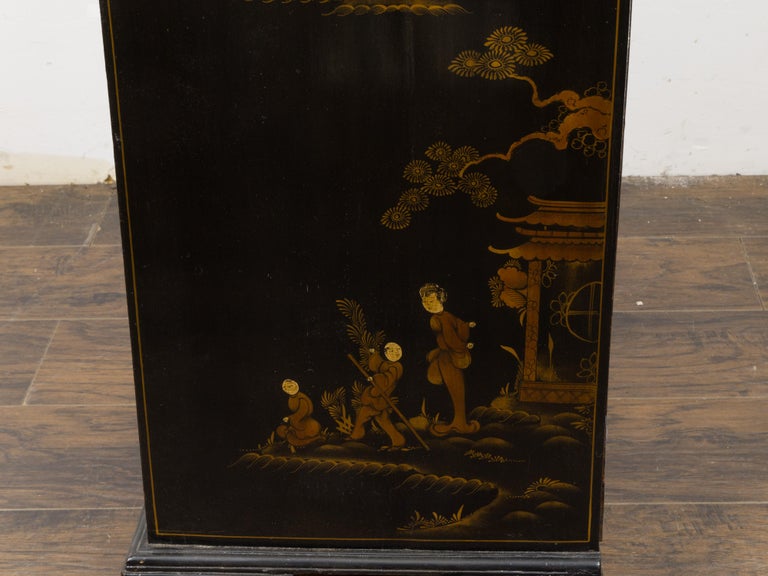 English 19th Century Japanned Chinoiserie Bookcase Cabinet - Image 4