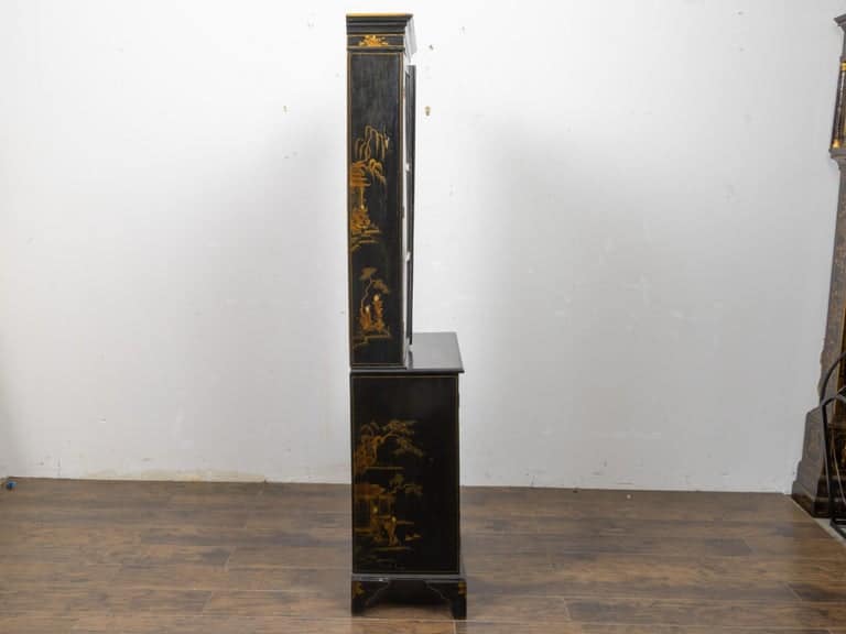 English 19th Century Japanned Chinoiserie Bookcase Cabinet - Image 2