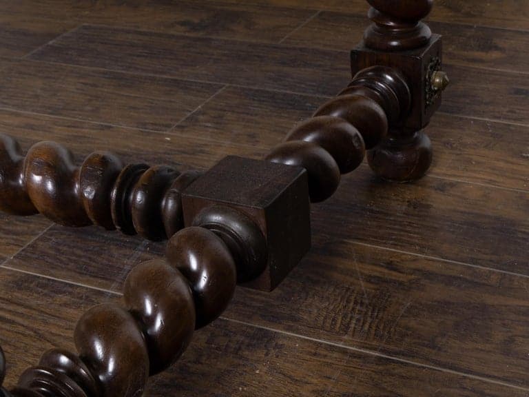 Portuguese Early 19th Century Baroque Style Walnut Writing Table with Drawers - Image 11