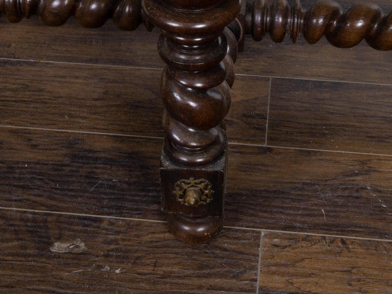 Portuguese Early 19th Century Baroque Style Walnut Writing Table with Drawers - Image 10