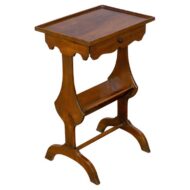 French Walnut Side Table or Work Table with Drawer, circa 1900