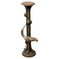 American Folk Art Carved Heron Pedestal Stand, Circa 1940