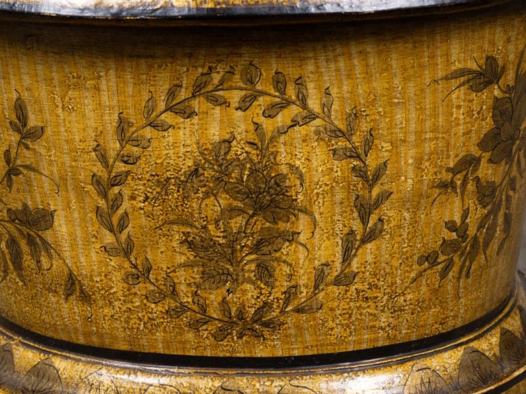 18th Century French Neoclassical Hand-Painted Tôle Planter on Stand - Image 10