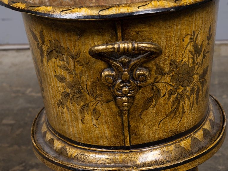 18th Century French Neoclassical Hand-Painted Tôle Planter on Stand - Image 4