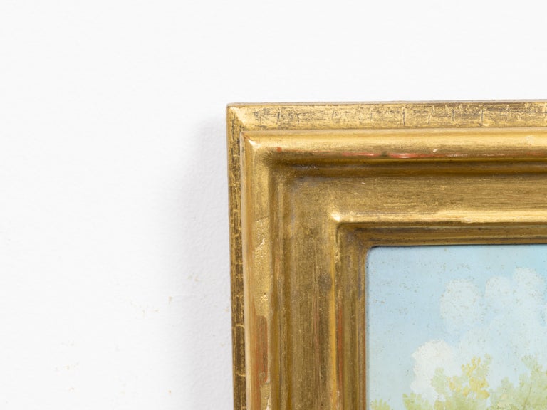 Set of Three American Golf Scene Oil Paintings, circa 1920 - Image 6