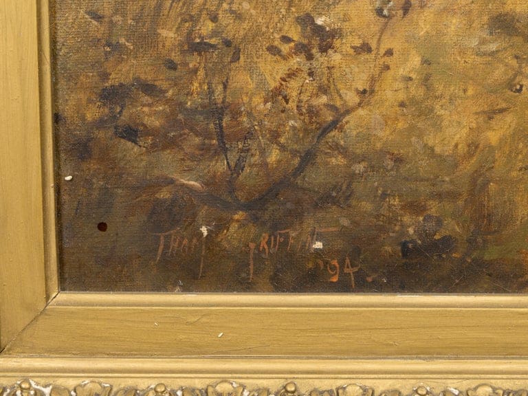 19th Century American Sporting Oil Painting with English Setters, Dated 1894 - Image 12