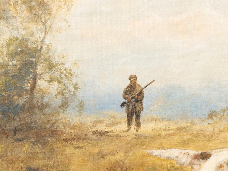 19th Century American Sporting Oil Painting with English Setters, Dated 1894 - Image 11