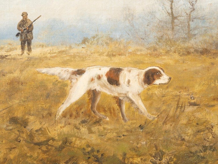 19th Century American Sporting Oil Painting with English Setters, Dated 1894 - Image 10