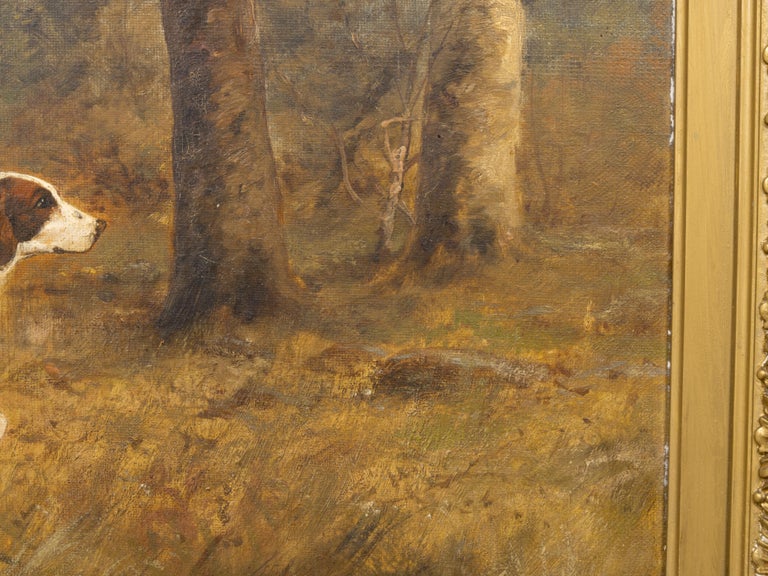 19th Century American Sporting Oil Painting with English Setters, Dated 1894 - Image 8