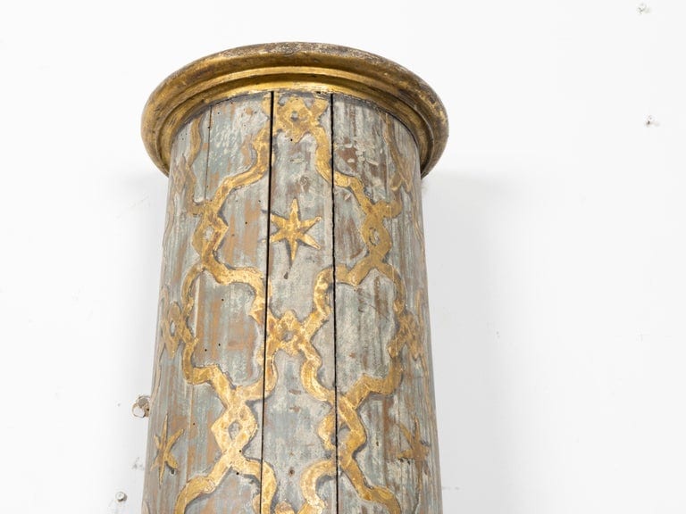 Pair of 18th Century Italian Painted and Giltwood Architectural Semi-Columns - Image 14