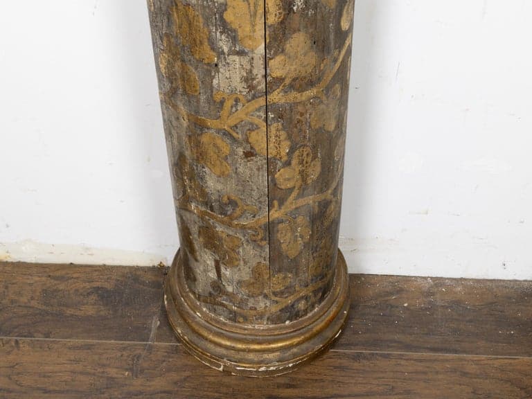 Pair of 18th Century Italian Painted and Giltwood Architectural Semi-Columns - Image 11