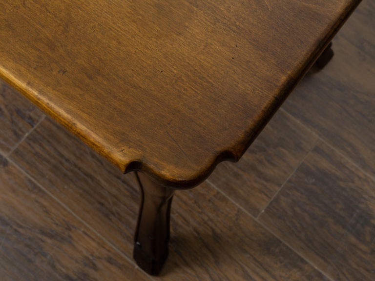 18th Century Italian Provincial Walnut Side Table with Cabriole Legs - Image 12