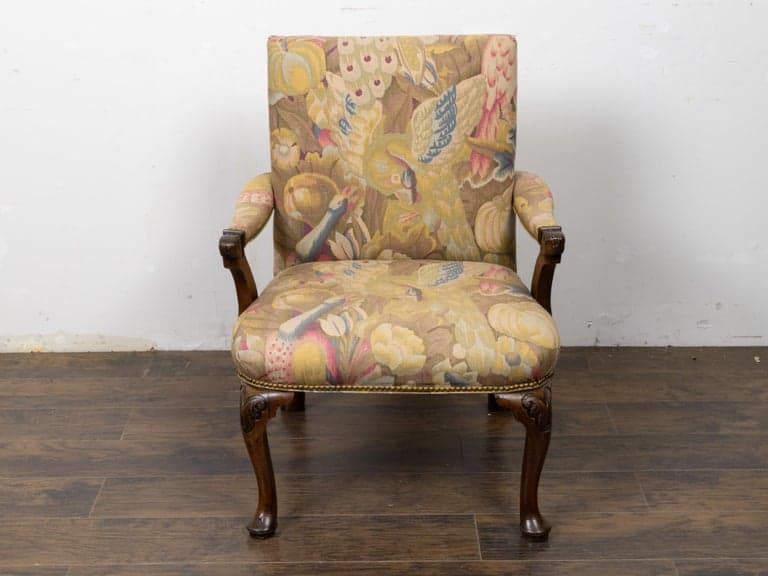 18th Century English Georgian Mahogany Library Armchair - Image 12
