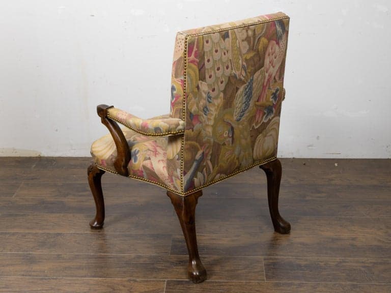 18th Century English Georgian Mahogany Library Armchair - Image 4