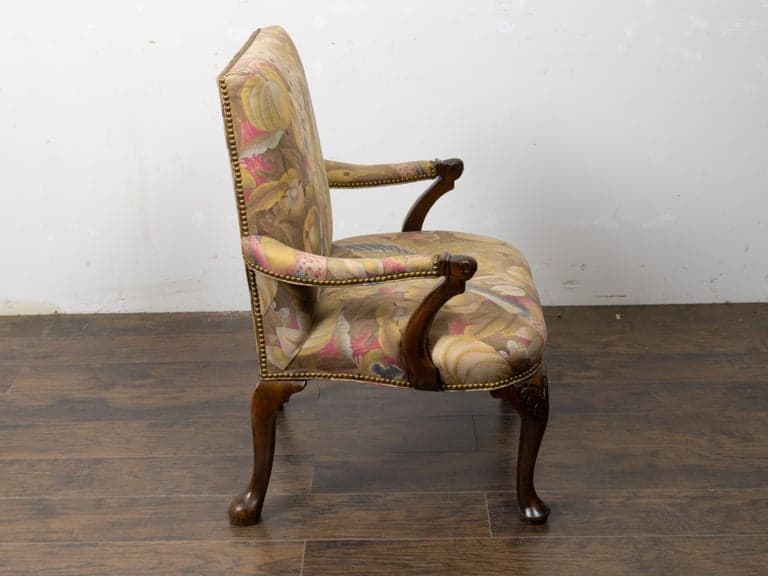 18th Century English Georgian Mahogany Library Armchair - Image 2