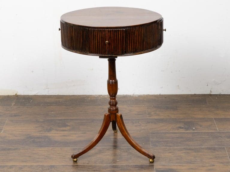 18th Century English Mahogany Drum Table with Reeded Frieze - Image 15
