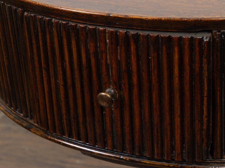 18th Century English Mahogany Drum Table with Reeded Frieze - Image 13