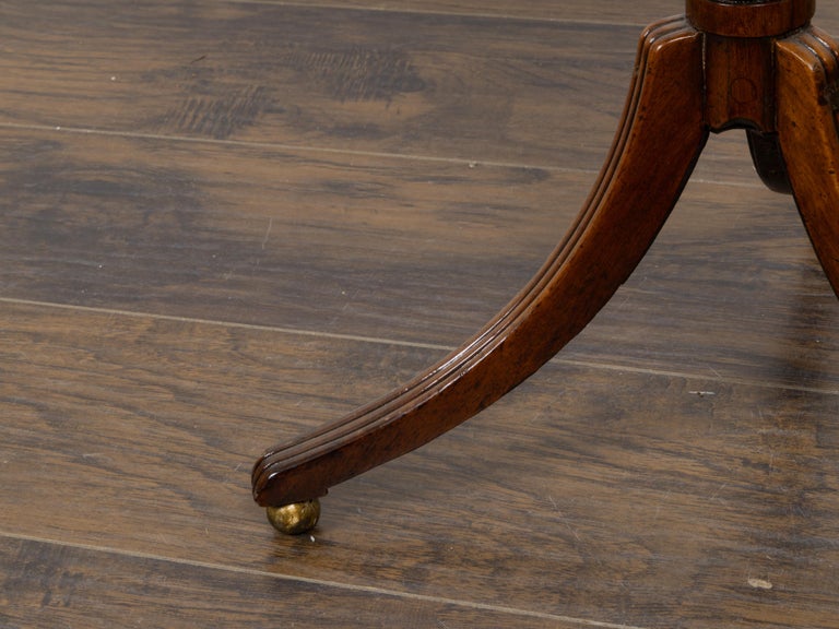 18th Century English Mahogany Drum Table with Reeded Frieze - Image 9