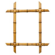 French Faux Bamboo Carved Wood Wall Mirror, Circa 1900