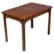 18th Century English Georgian Yew Wood Side Table with Single Drawer