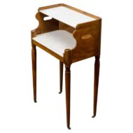 French Restauration Mahogany and Marble Bedside Table, circa 1830