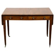 English Regency Mahogany Two-Drawer Drop-Leaf Sofa Table, circa 1820