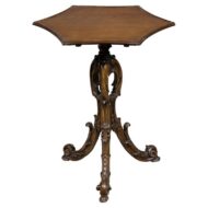 English Rococo Revival Mahogany Tripod Tilt-Top Table, circa 1860