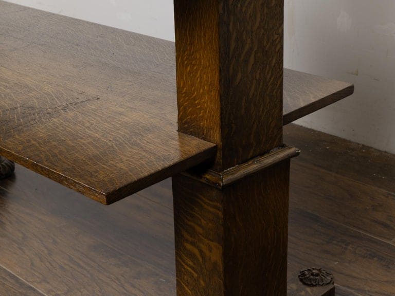 English Victorian Carved Oak Three-Tier Display Shelf, circa 1880 - Image 8