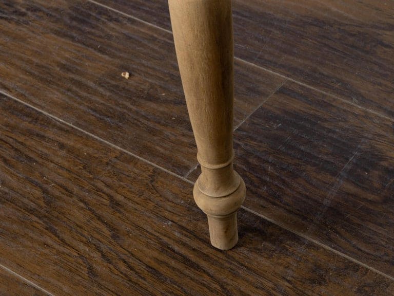 English Midcentury Teak Bench with Carved Rosettes and Slatted Seat - Image 7